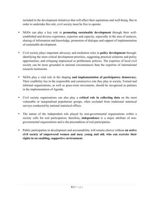 Notes Mr Buhne Directeur Du Pnud PDF