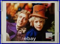 Gene Wilder Signed Willy Wonka Canvas Photo Autograph Psa Dna