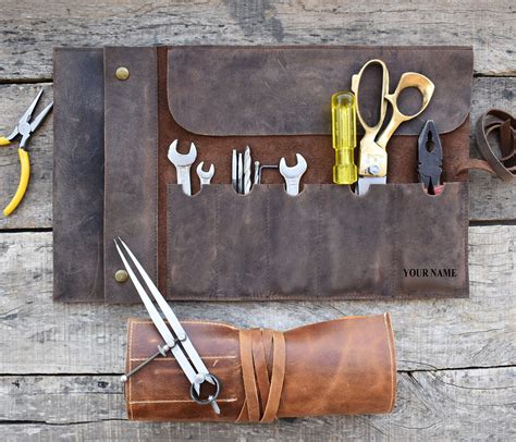 Leather Tool Roll Custom Tool Wrap Car Tools Storage Etsy