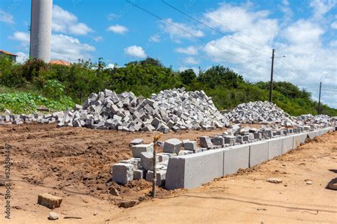 Cal Amento De Rua Blocos De Concreto Stock Photo Adobe Stock