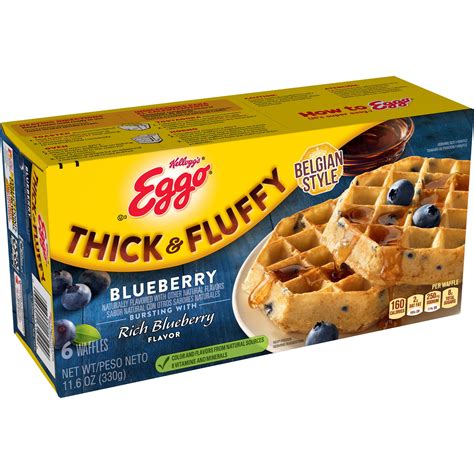 Eggo Thick And Fluffy Frozen Waffles Frozen Breakfast Belgian Style