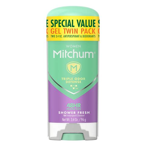 Mitchum Women Triple Odor Defense Antiperspirant Deodorant Gel Twin