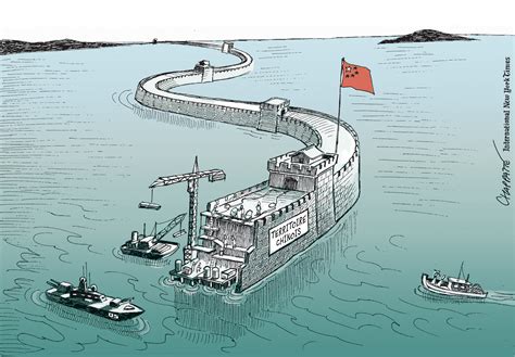 La Chine Marque Son Territoire Globecartoon Political Cartoons