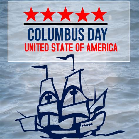 Happy Columbus Day Design Template Postermywall