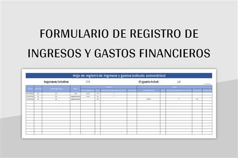 Plantilla De Formato Excel Formulario De Registro De Ingresos Y Gastos