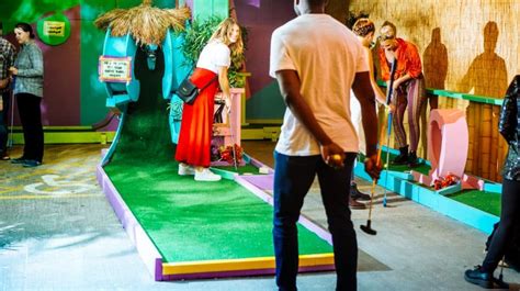 New neon-themed golf course now open at Peckham Levels - Southwark News