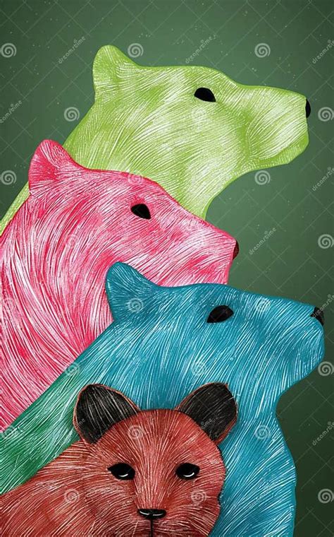 colorful wild animals  distinctive  attractive painting