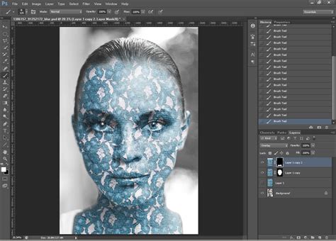 Photoshop Tutorial How To Apply A Texture To A Face By Using A