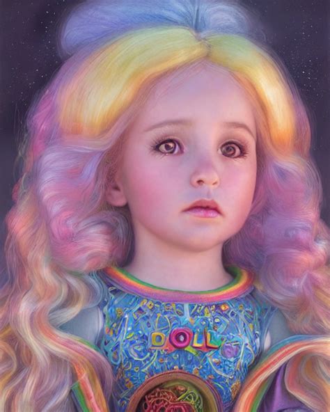 KREA AI Doll Rainbow Brite Portrait Highly Detailed Ve