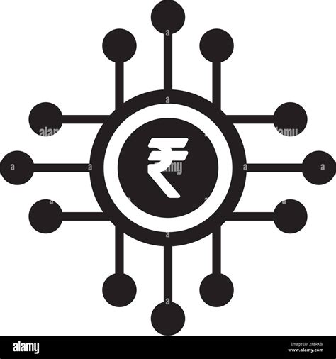 Digital Rupee Icon Vector Currency Symbol For Digital Transactions For