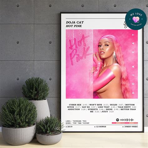 Doja Cat Hot Pink Album Poster Doja Cat Poster Album Cover Poster