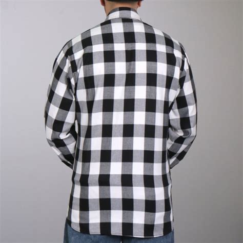 Hot Leathers Black And White Long Sleeve Flannel