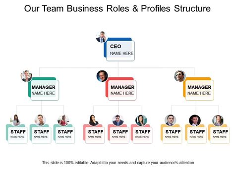 Our Team Business Roles And Profiles Structure Presentation