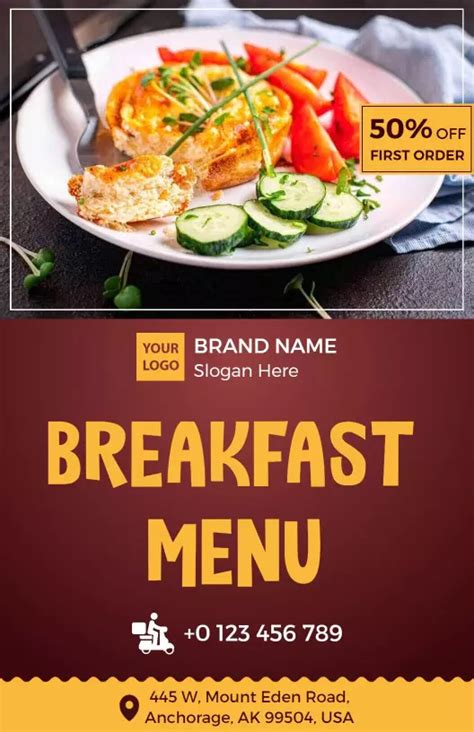 40 Free Online Breakfast Menu Templates Photoadking