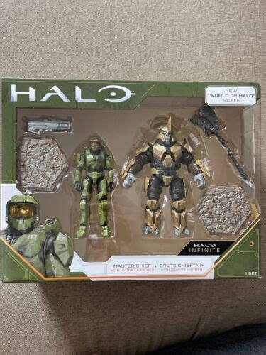 Halo Infinite Master Chief Brute Chieftain 4 Inch Figures World Of