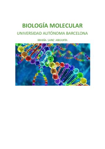 BIOLOGIA MOLECULAR 2o PARCIAL Docx Pdf