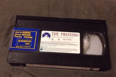 THE PRESIDIO VHS 1988 Mark Harmon Sean Connery Meg Ryan Jack