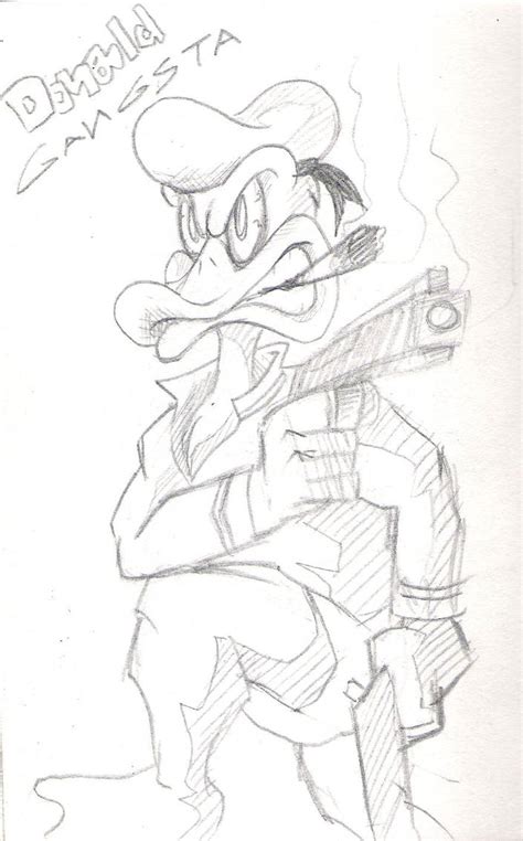 Gangster Daffy Duck Drawing