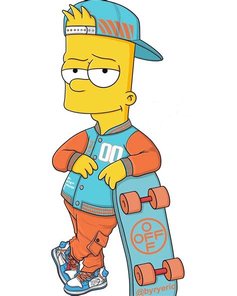 How to draw bart simpson on a skateboard – Artofit