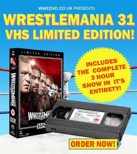 Wwe To Release Limited Edition Vhs Version Of Wrestlemania Full