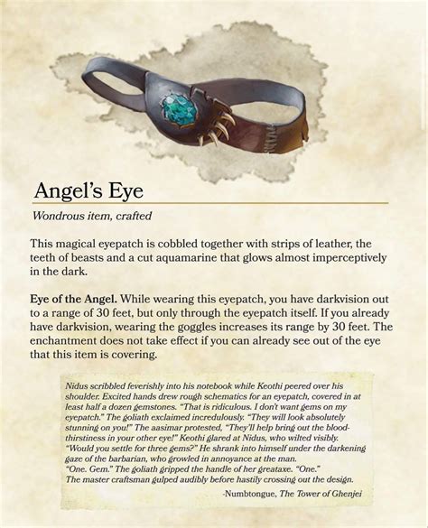 Angels Eye Dnd Magic Items Dnd Dragons Dnd 5e Homebrew