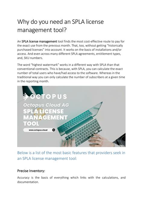 PPT Why Do You Need An SPLA License Management Tool PowerPoint