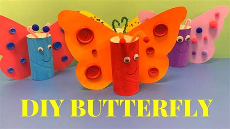 How To Make Easy Toilet Paper Roll Diy Butterfly Youtube