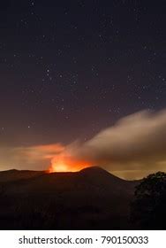 Volcano Eruption During Night Volcan Masaya Stock Photo 790150033 ...