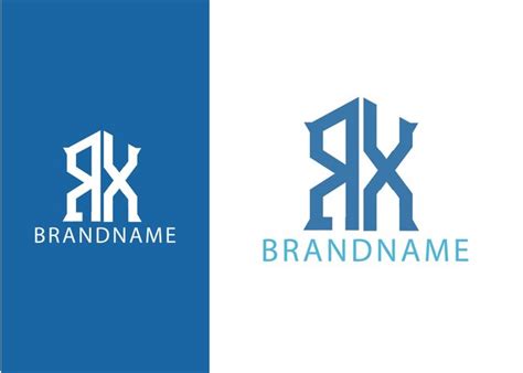 Moderne Monogramm Anfangsbuchstaben Rx Logo Designvorlage Premium Vektor