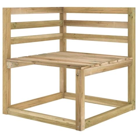 Zerodis Canapé d angle palette de jardin Bois de pin imprégné de vert