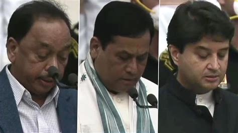 Modi Cabinet Reshuffle Narayan Rane Sarbananda Sonowal Jyotiraditya