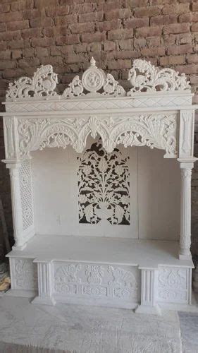 White Marble Home Tempel Design Carved At Rs In Makrana Id