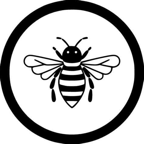 Premium Vector Bees Black And White Isolated Icon Vector Illustration