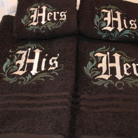 His And Hers Towels Etsy