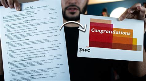 The Resume That Got Me Into PwC Consulting Resume Tips YouTube