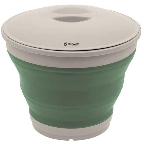 Outwell Collapsible Bucket With Lid Shadow Green Equipment Outdoors