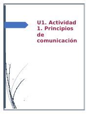 Principios De La Comunicacion Docx U Actividad Principios De