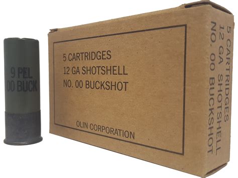 Winchester Military Grade Ammo 12 Ga 2 3 4 Buffered 00 Buckshot 9