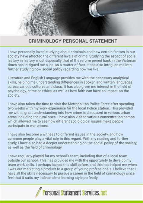 Criminology Personal Statement By Psexamples On Deviantart