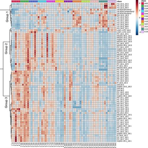 Heatmap Representing The Alteration Of Relative Response Of Lipid