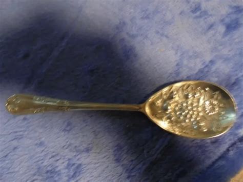 Fruit Serving Spoon Epns A Sheffield Silver Plated Vintage