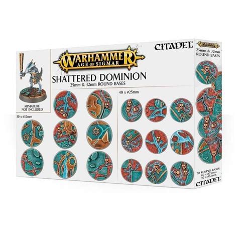 Shattered Dominion Bases Mm 25 E 32 70 Basette Citadel Warhammer Age