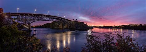 The Reversing Falls Bridge sunrise, Saint John, NB, Canada