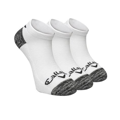 Callaway Sport Low Sock 3 Pack White Golf City