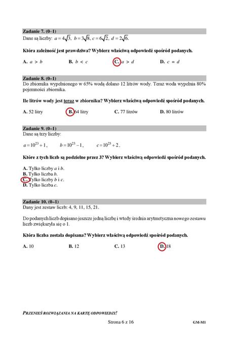 Egzamin Gimnazjalny 2019 Matematyka Mamy ARKUSZ I ODPOWIEDZI RMF 24