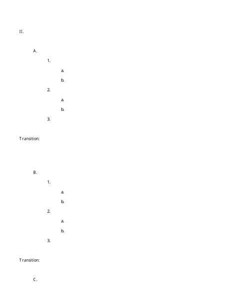 Informative Speech Outline Template Three Points Download Printable Pdf Templateroller