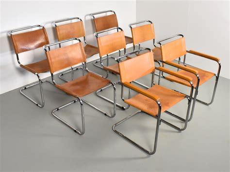 Set Of 8 S33 S34 Dining Chairs By Mart Stam For Thonet 1960s 160515