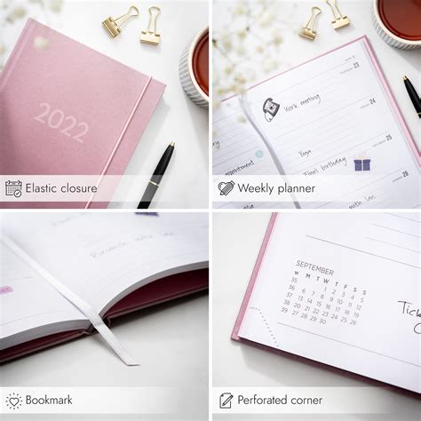 Burde Weekly Planner Ariane Pink From December To