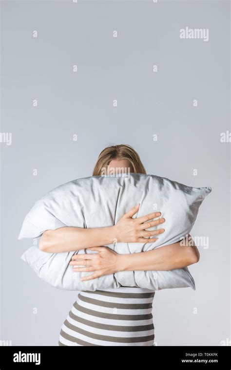 Woman Hugging Pillow Sleeping Hi Res Stock Photography And Images Alamy