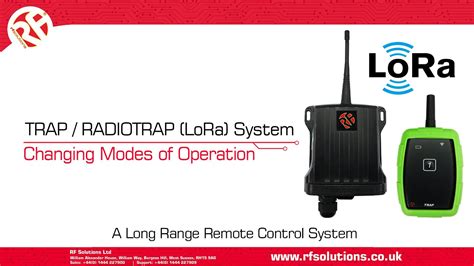 TRAP RADIOTRAP LoRa Remote Controls How To Set The LoRa Modes Of